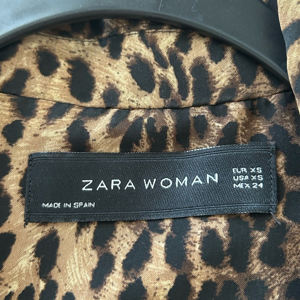 Zara Leopard Cheetah Print Blazer Made in Spain Vintage - Picture 6 of 6